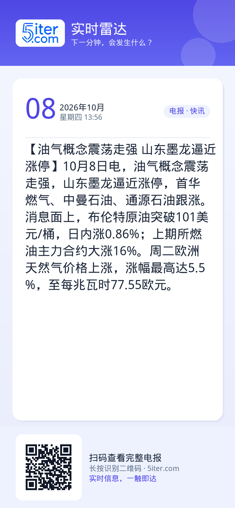 【油气概念震荡走强 山东墨龙逼近涨停】10月8日电，油气概念震荡走强，山东墨龙逼近涨停，首华燃气、中曼石油、通源石油跟涨